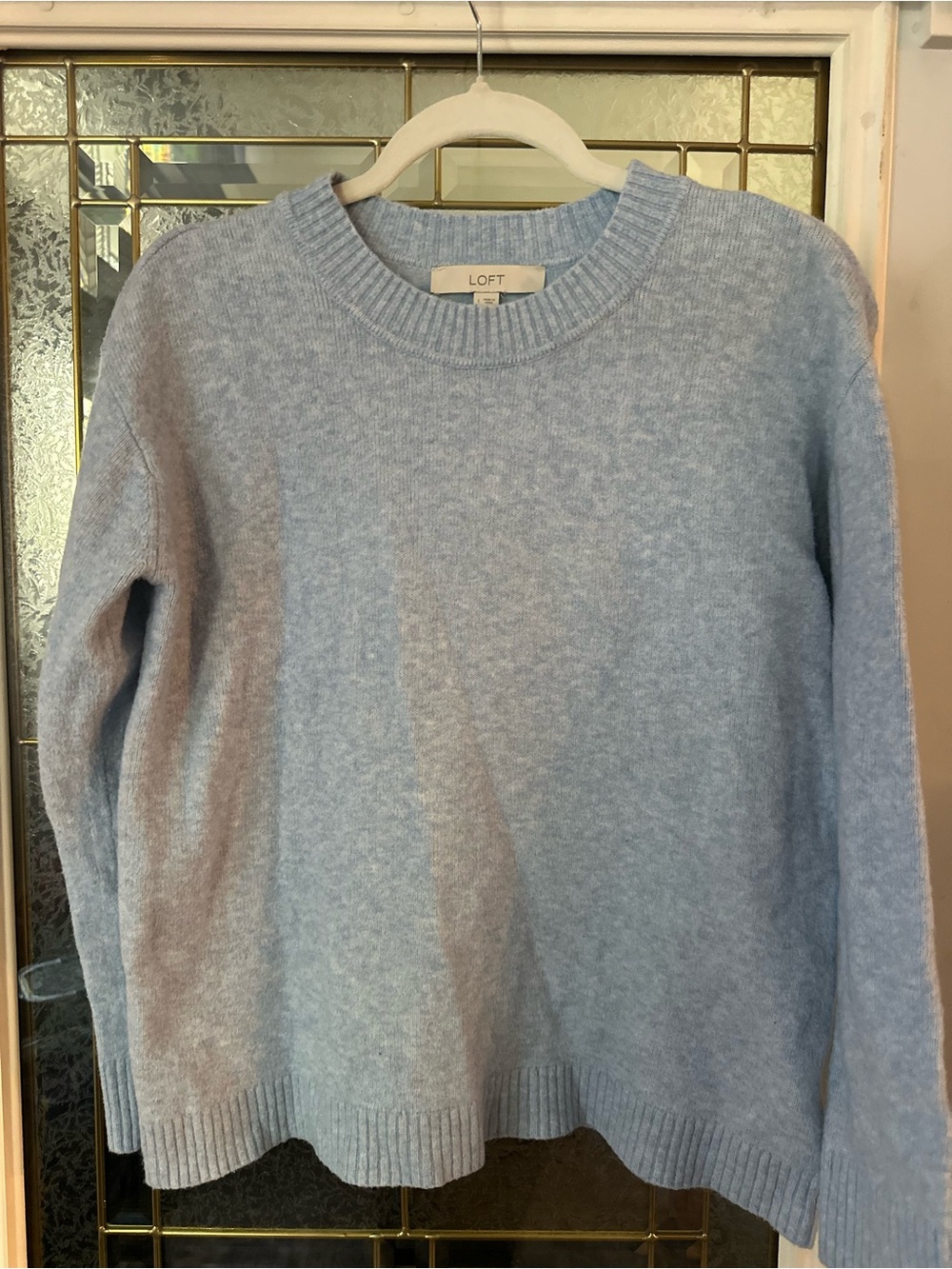 LOFT Light Blue Women's Crewneck Sweater